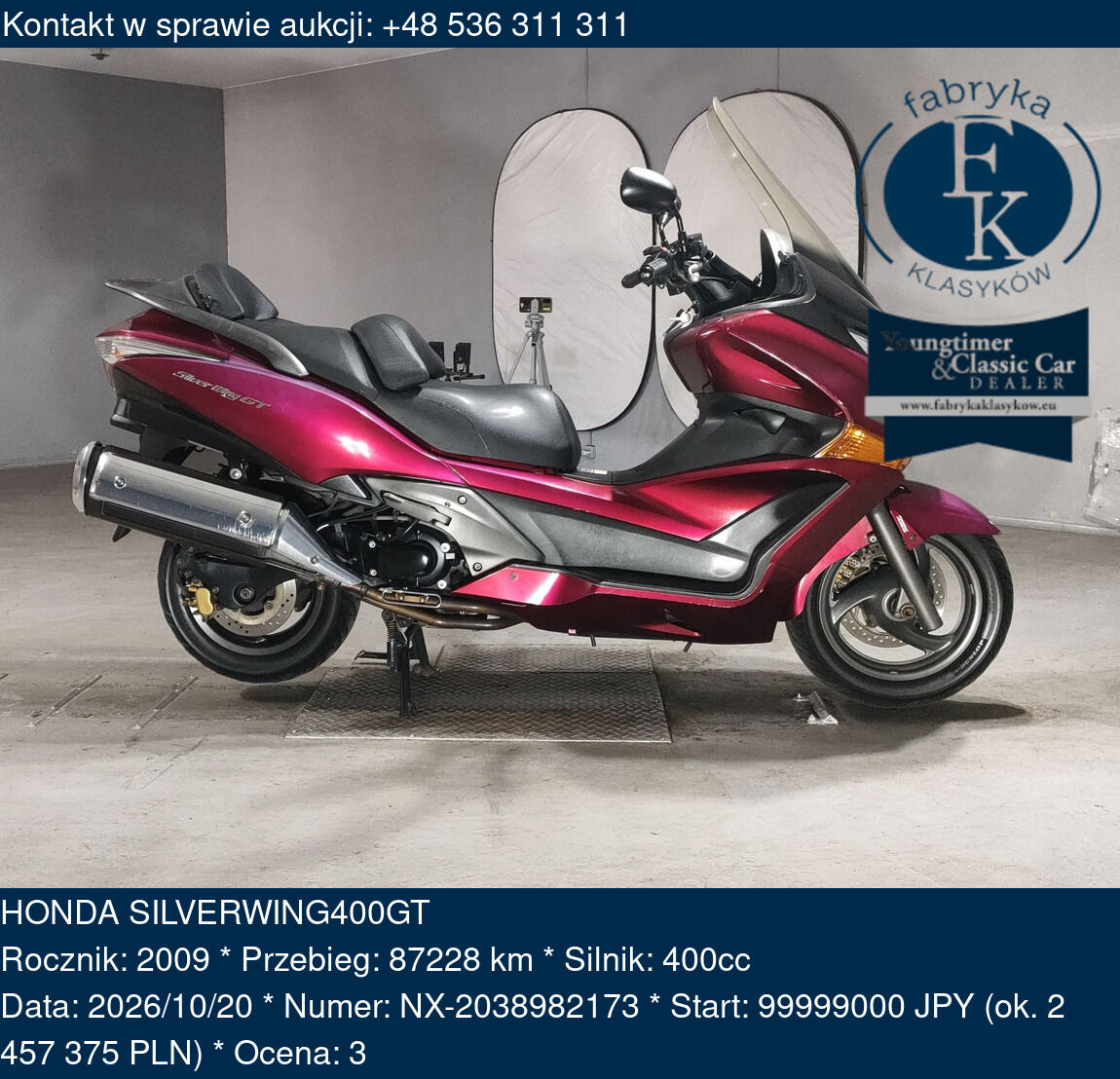 HONDA SILVERWING400GT 2009 - zdjęcie 2