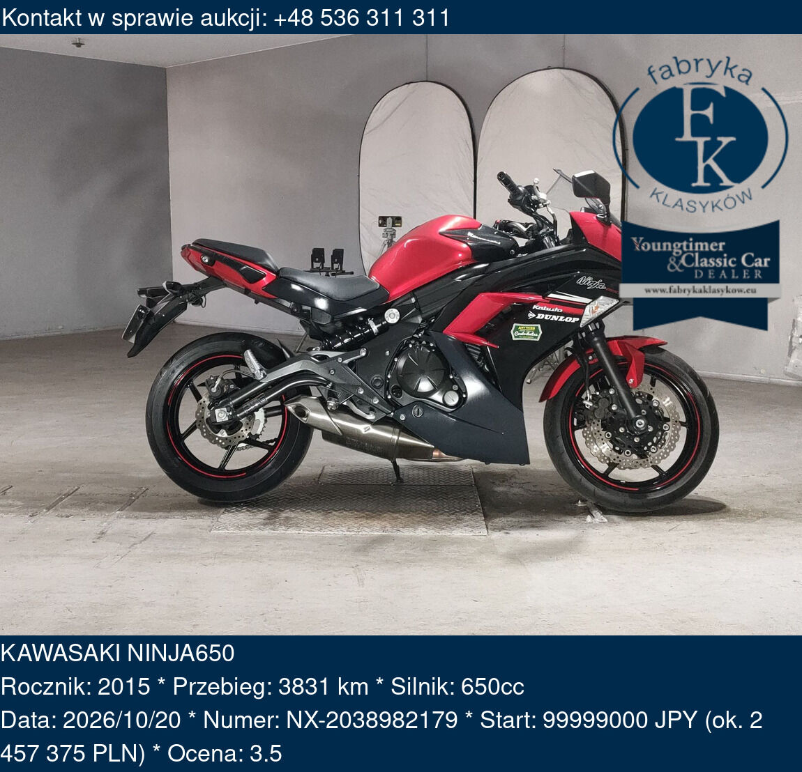 KAWASAKI NINJA650 2015 - zdjęcie 2