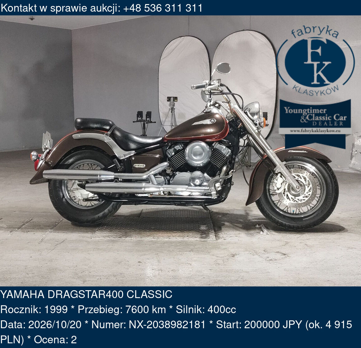 YAMAHA DRAGSTAR400 CLASSIC 1999 - zdjęcie 2