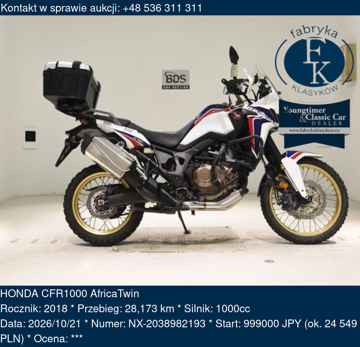 HONDA CFR1000 AfricaTwin 2018 - zdjęcie 2