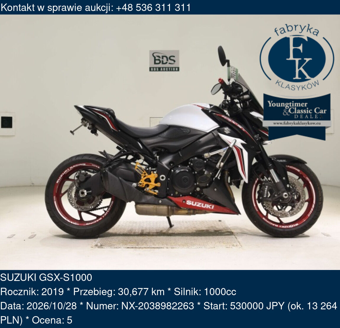 SUZUKI GSX-S1000 2019 - zdjęcie 2