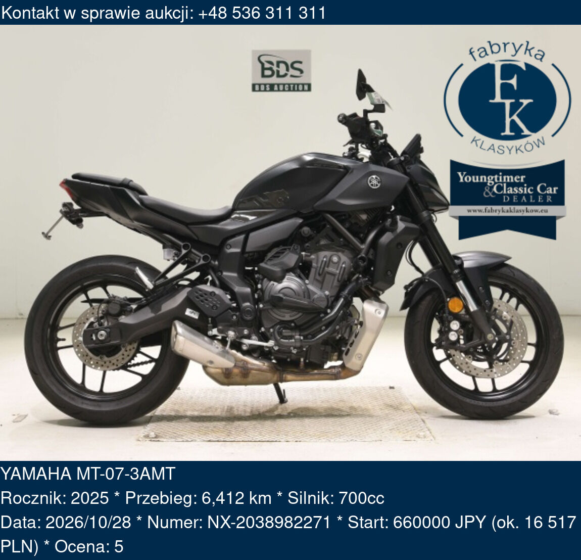 YAMAHA MT-07-3AMT 2025 - zdjęcie 2