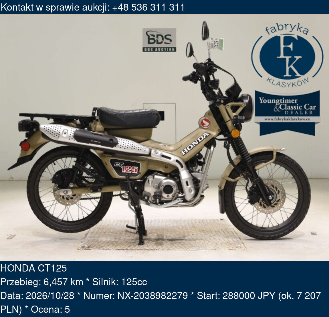 HONDA CT125 - zdjęcie 2
