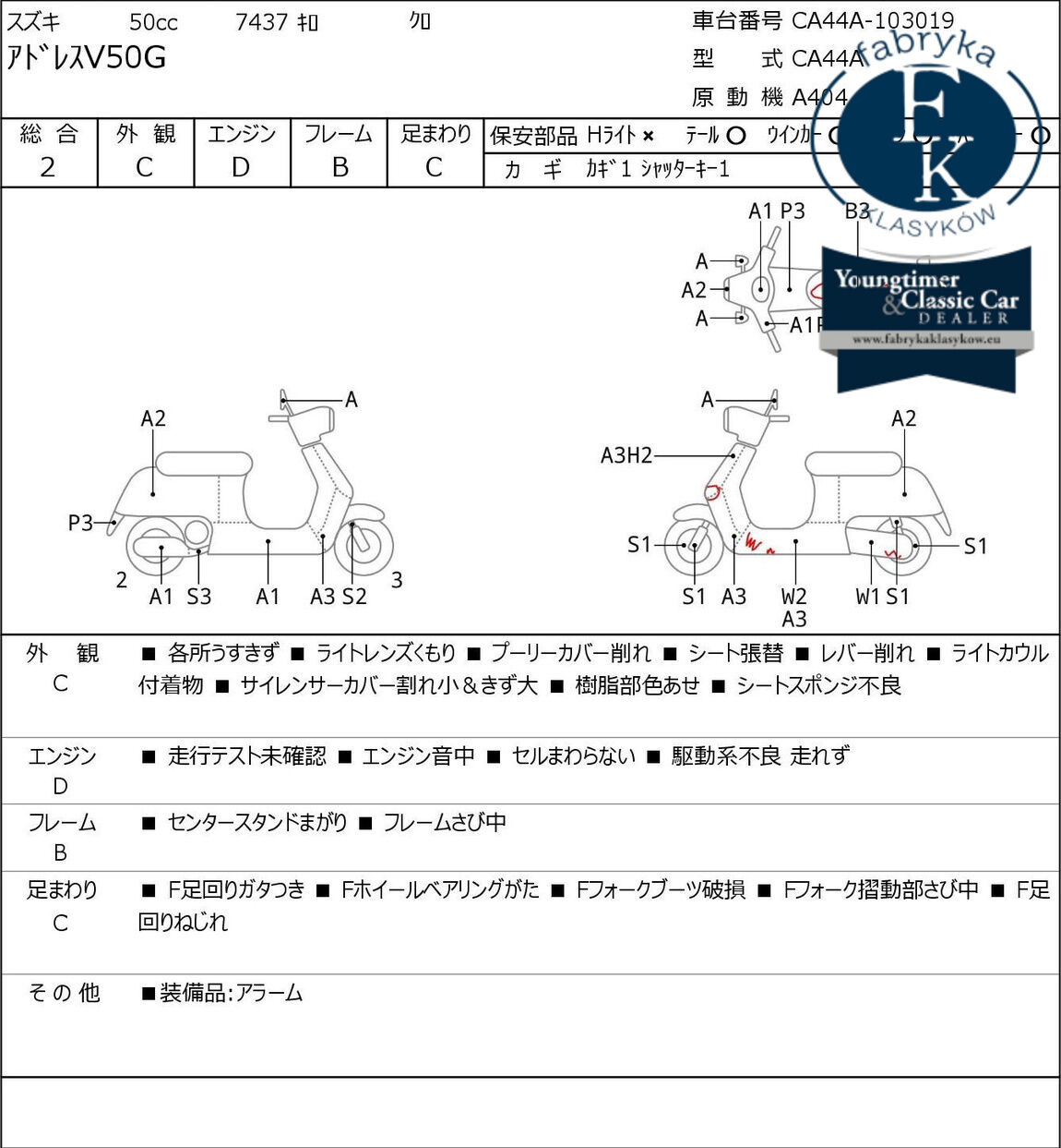 SUZUKI ADDRESS V50  - zdjęcie 7