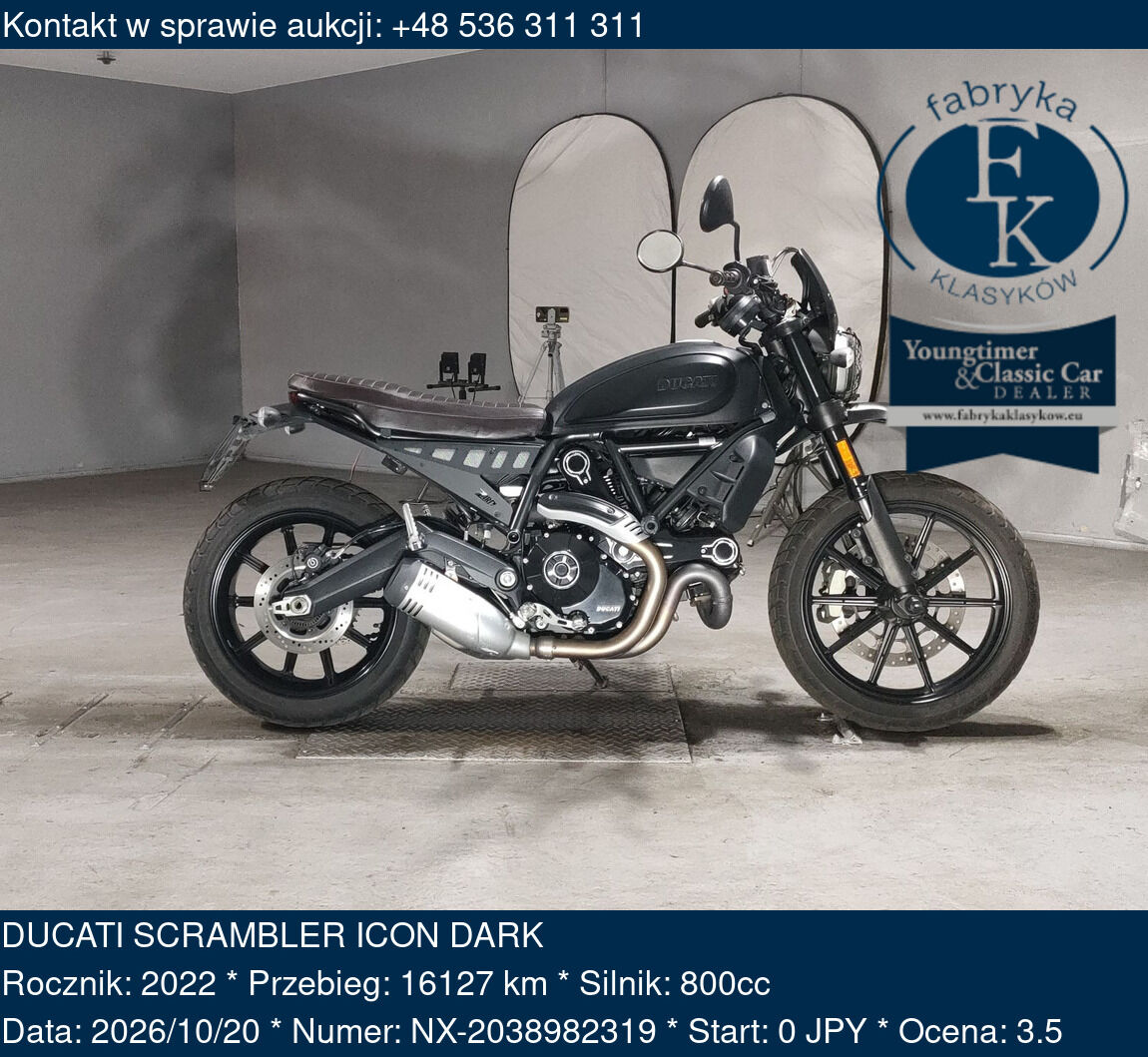 DUCATI SCRAMBLER ICON DARK 2022 - zdjęcie 2