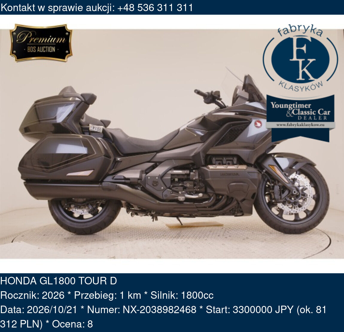 HONDA GL1800 TOUR D 2026 - zdjęcie 2