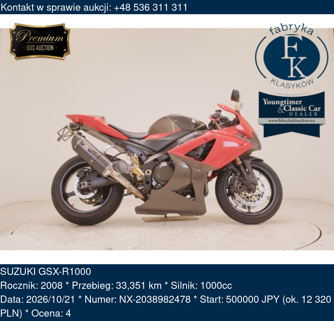SUZUKI GSX-R1000 2008 - zdjęcie 2