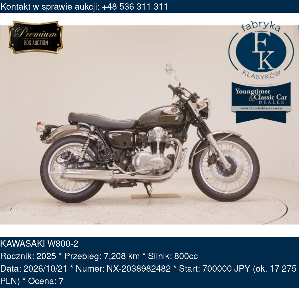 KAWASAKI W800-2 2025 - zdjęcie 2