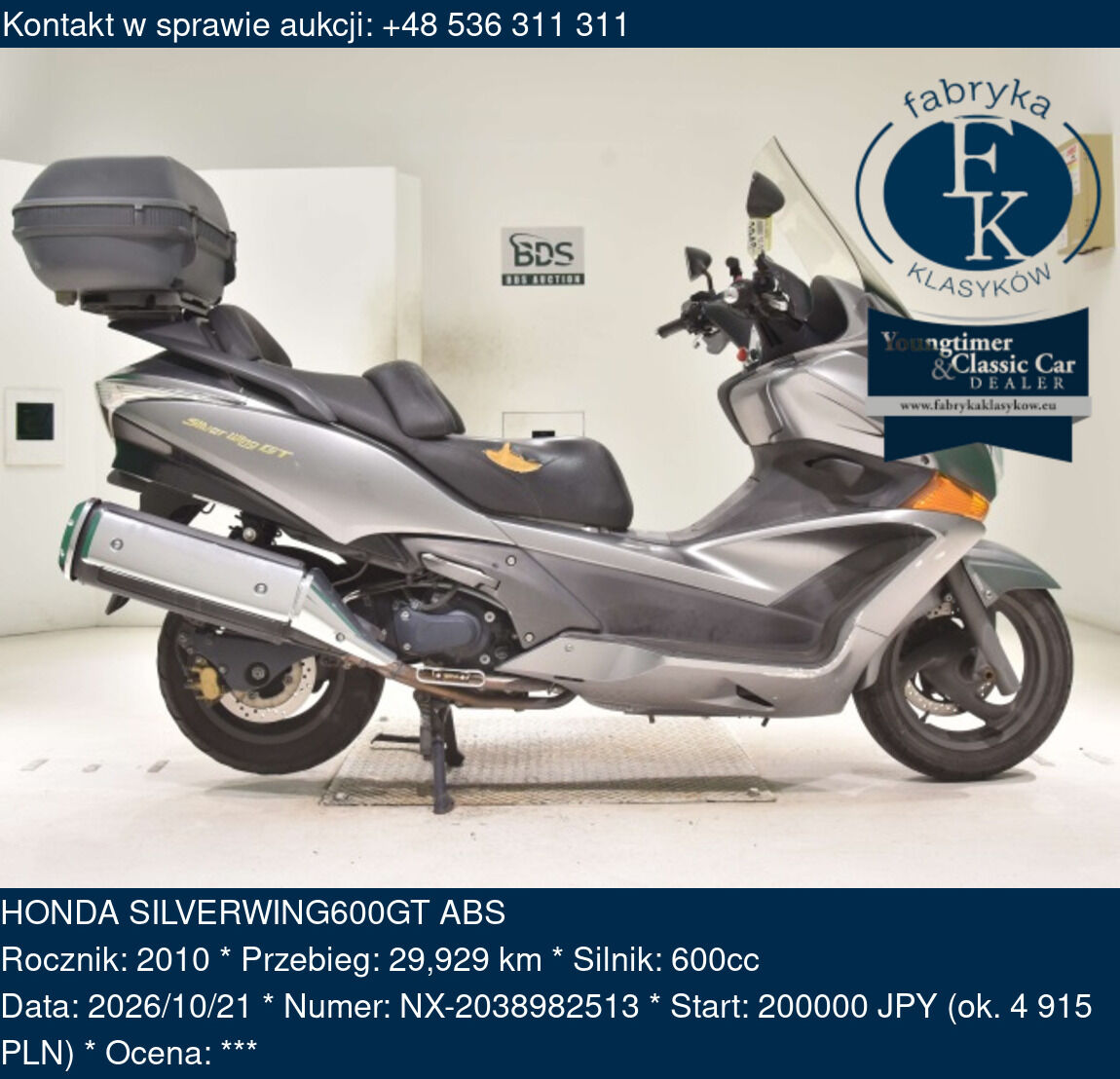 HONDA SILVERWING600GT ABS 2010 - zdjęcie 2