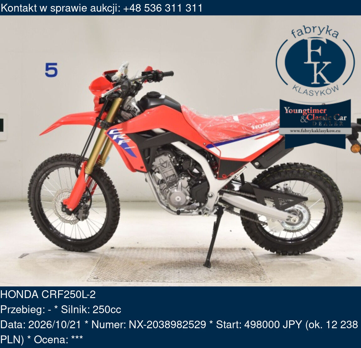 HONDA CRF250L-2 - zdjęcie 2