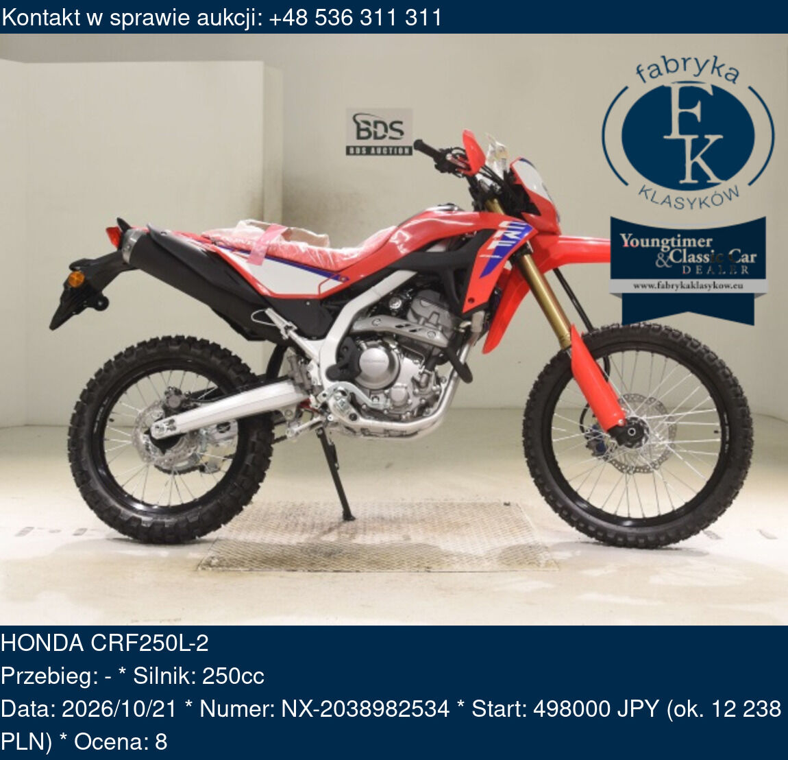 HONDA CRF250L-2  - zdjęcie 2
