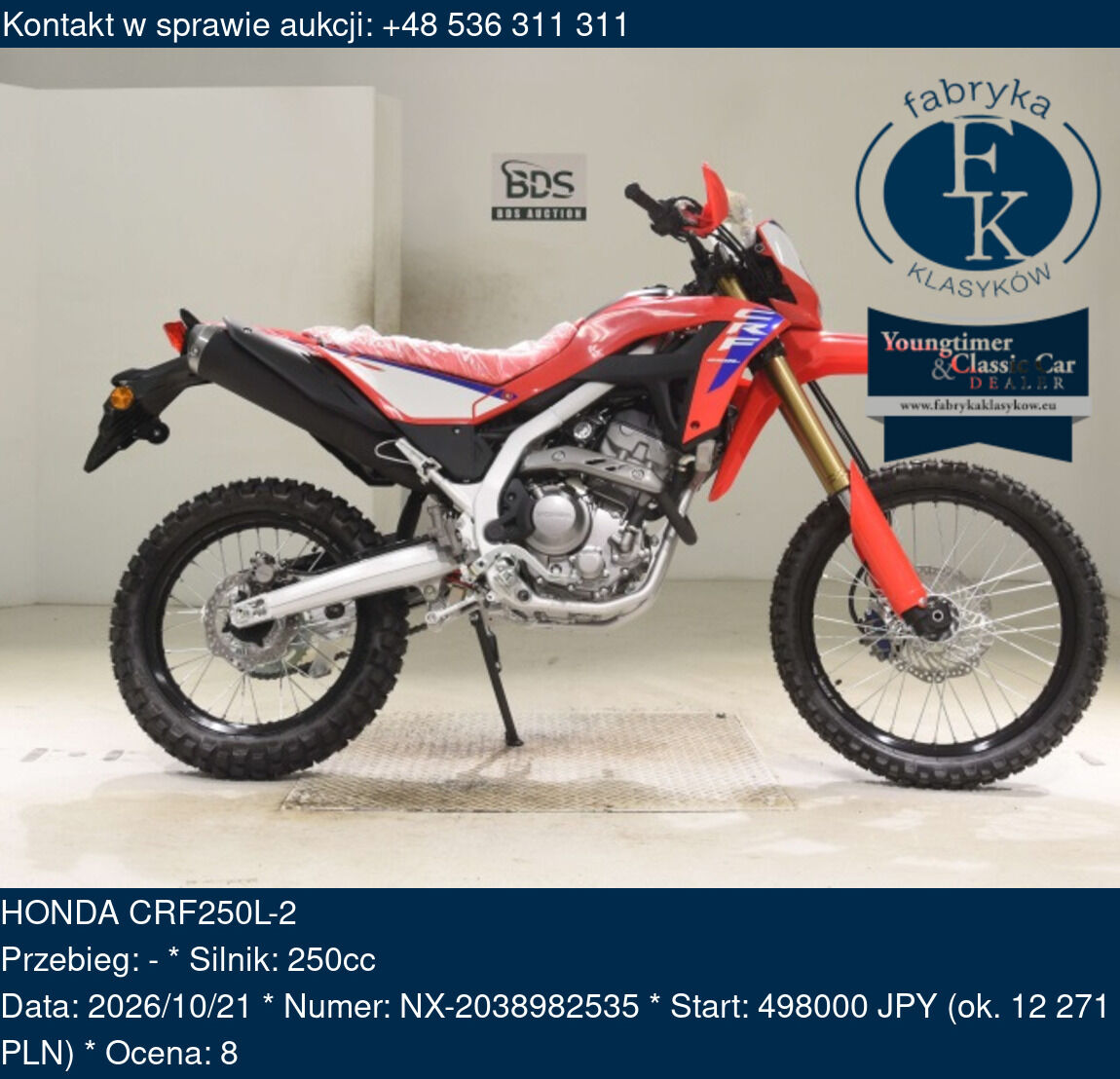 HONDA CRF250L-2  - zdjęcie 2