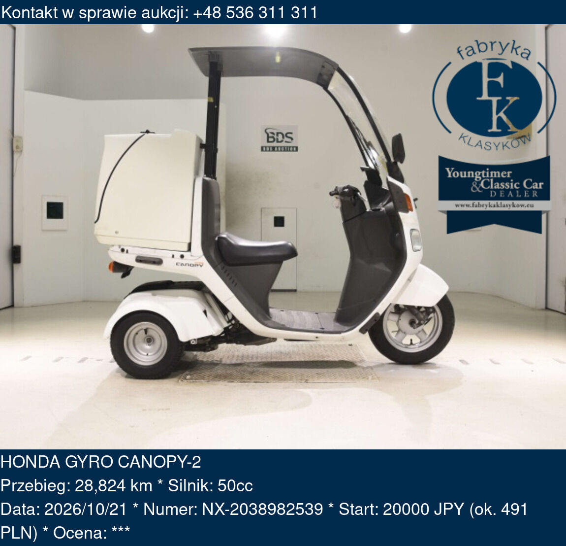 HONDA GYRO CANOPY-2  - zdjęcie 2