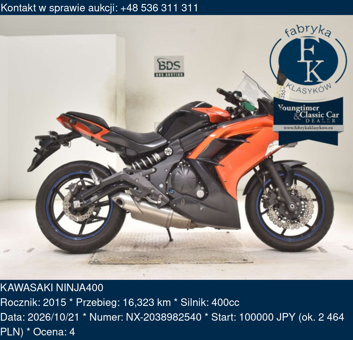 KAWASAKI NINJA400 2015 - zdjęcie 2