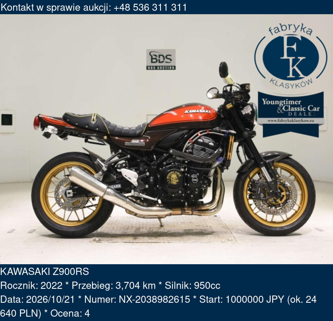 KAWASAKI Z900RS 2022 - zdjęcie 2