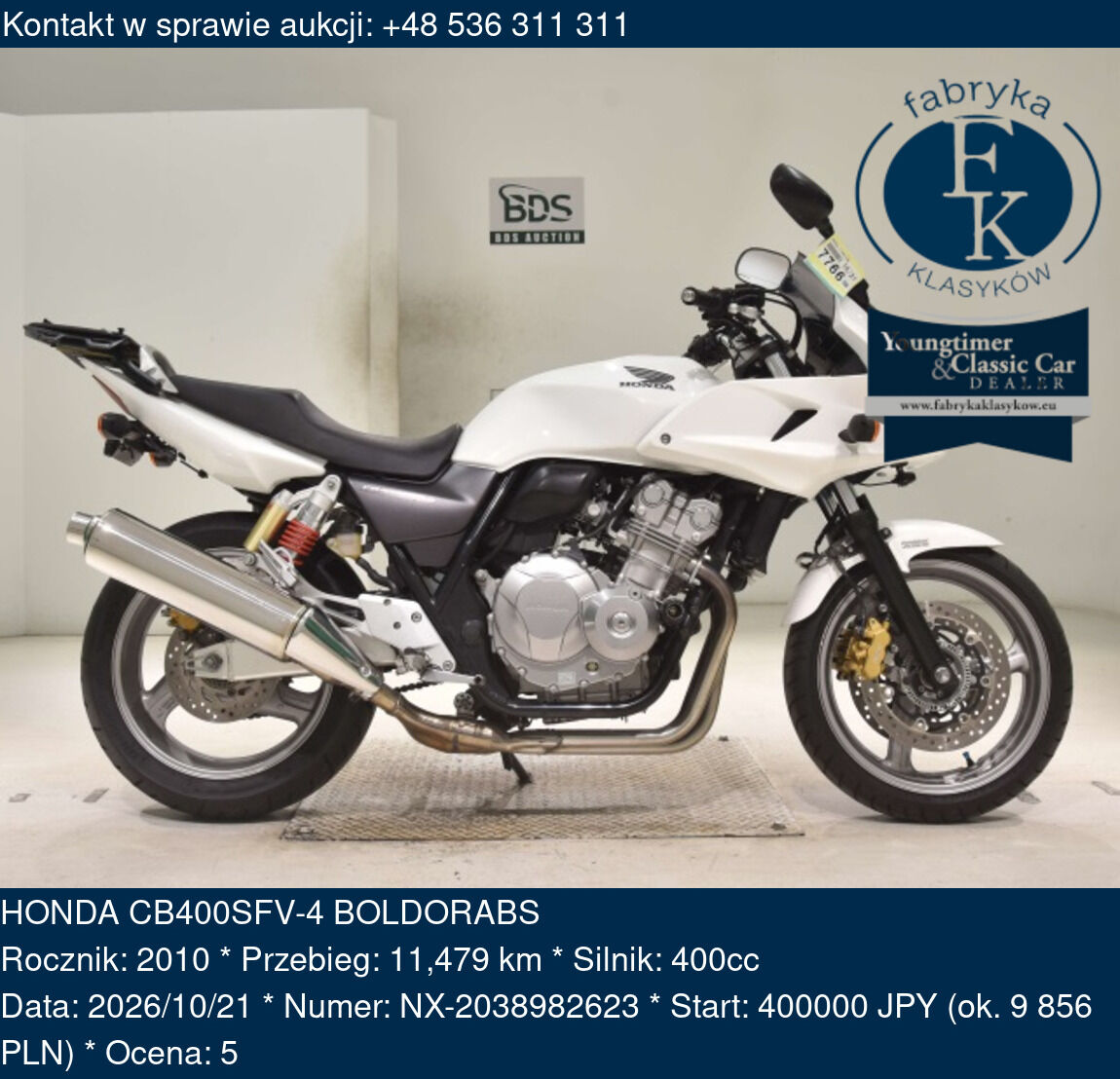 HONDA CB400SFV-4 BOLDORABS 2010 - zdjęcie 2