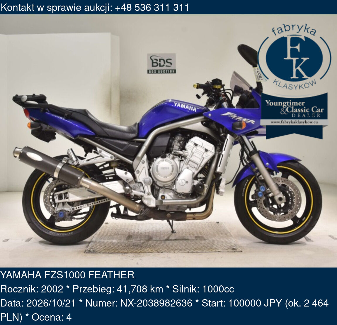 YAMAHA FZS1000 FEATHER 2002 - zdjęcie 2