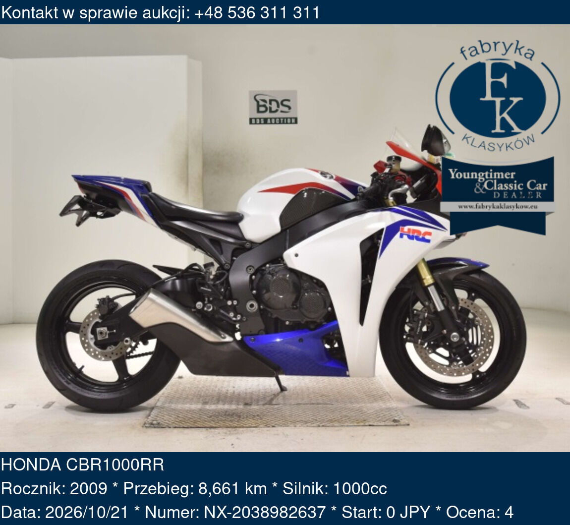 HONDA CBR1000RR 2009 - zdjęcie 2