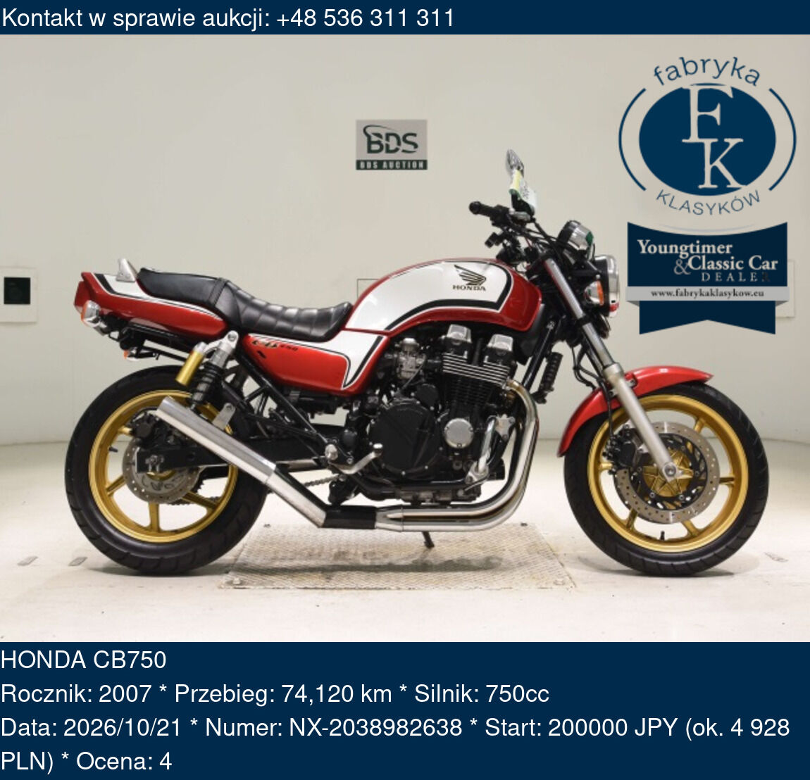 HONDA CB750 2007 - zdjęcie 2