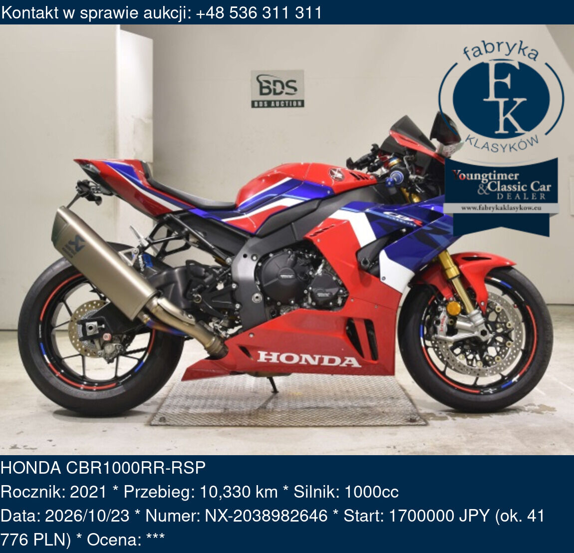 HONDA CBR1000RR-RSP 2021 - zdjęcie 2