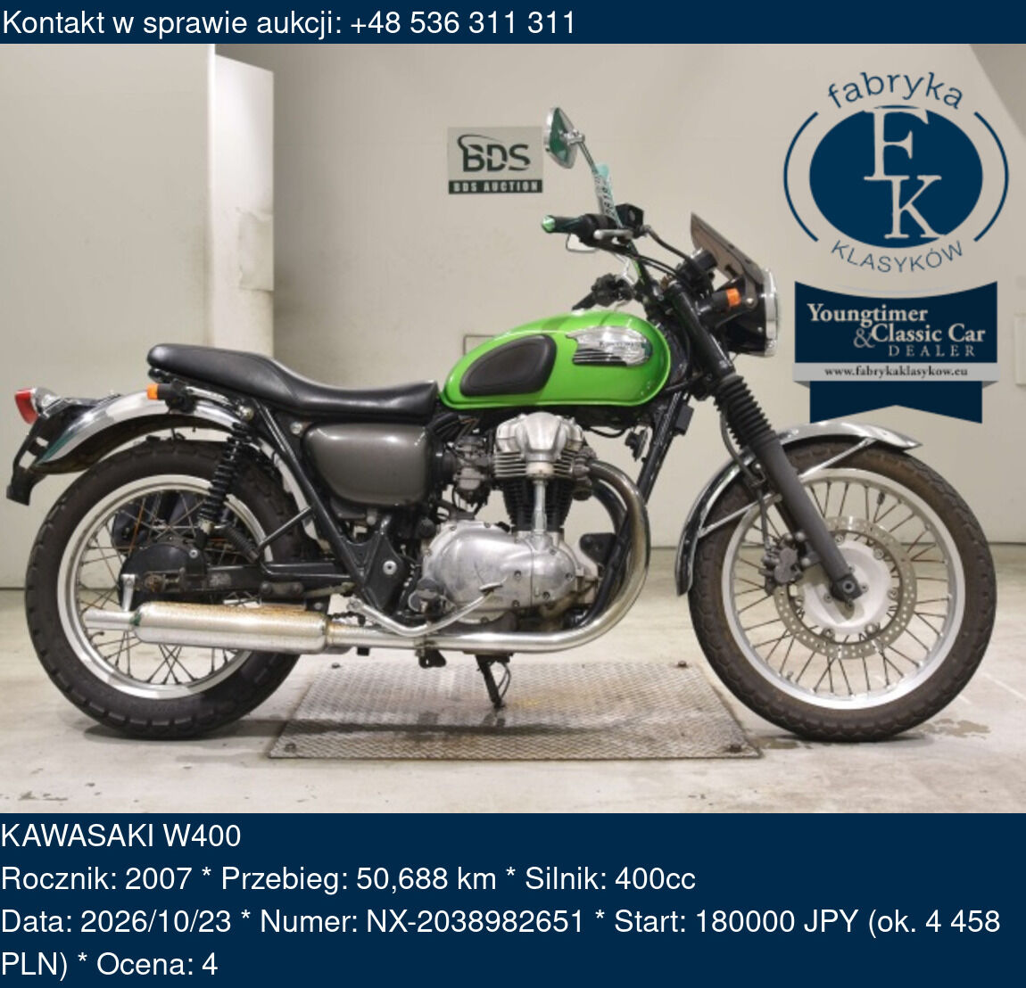 KAWASAKI W400 2007 - zdjęcie 2