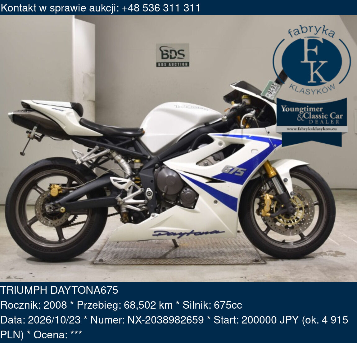 TRIUMPH DAYTONA675 2008 - zdjęcie 2
