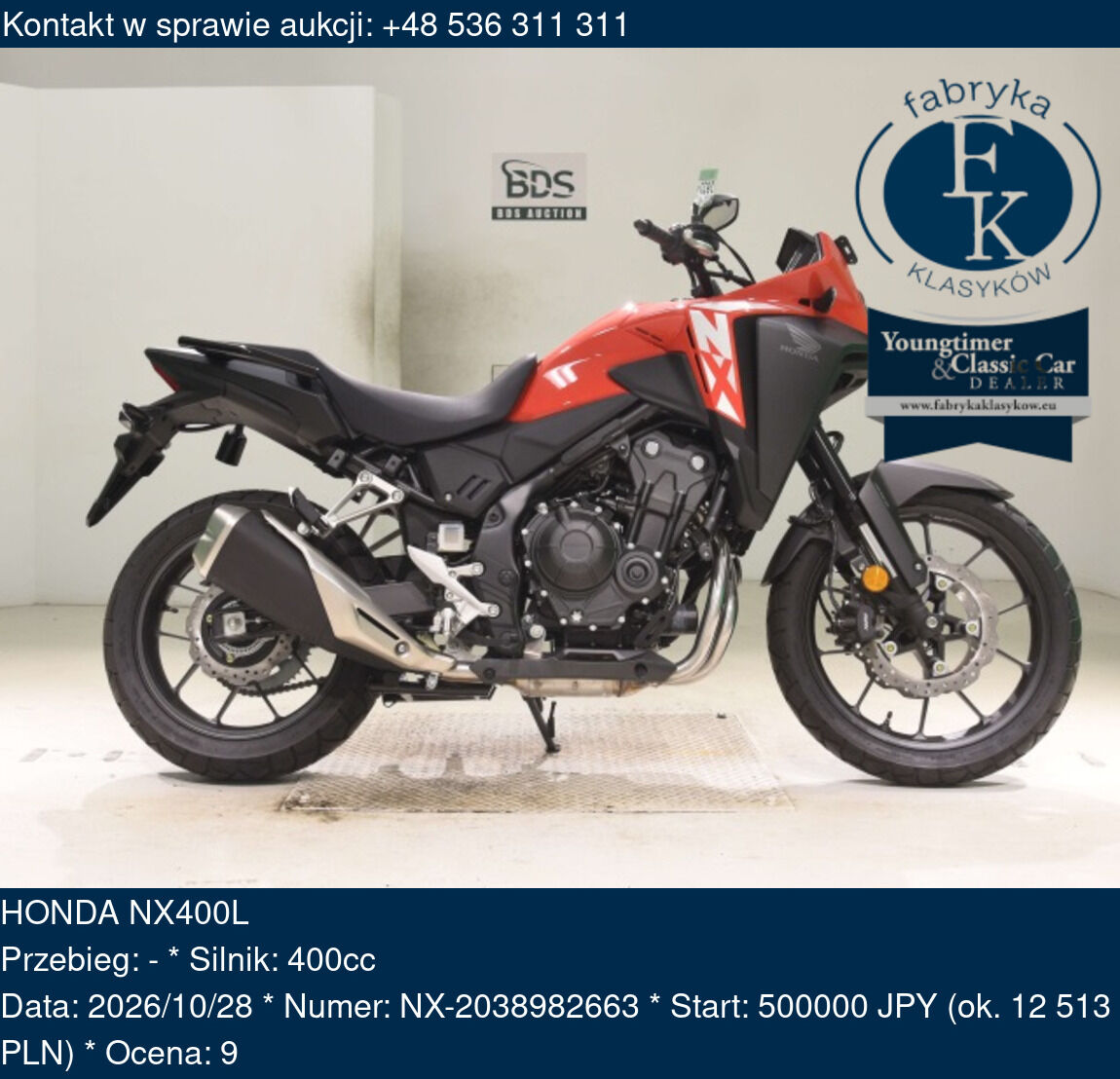 HONDA NX400L  - zdjęcie 2