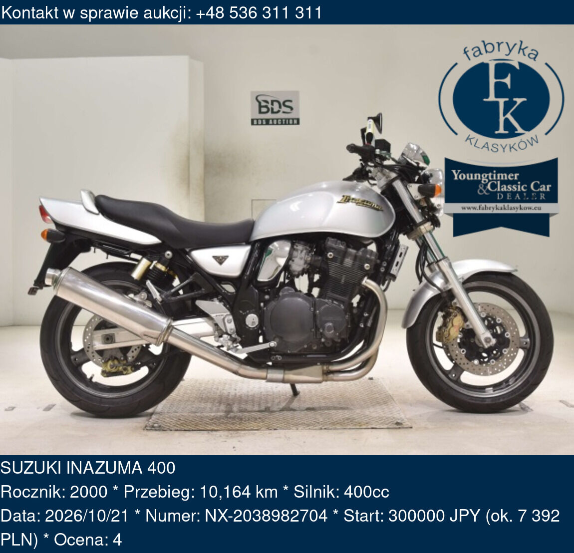 SUZUKI INAZUMA 400 2000 - zdjęcie 2