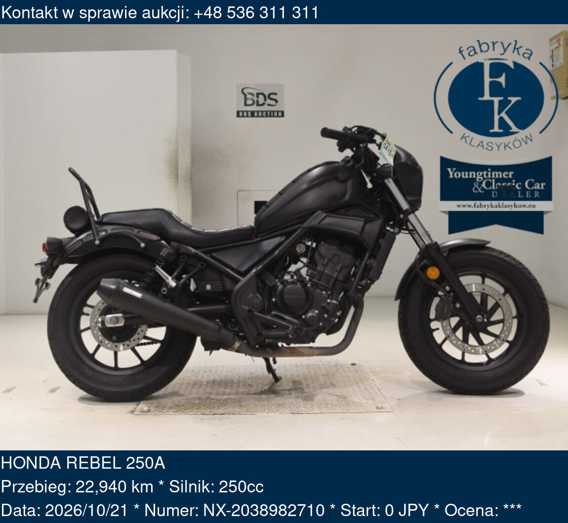HONDA REBEL 250A  - zdjęcie 2