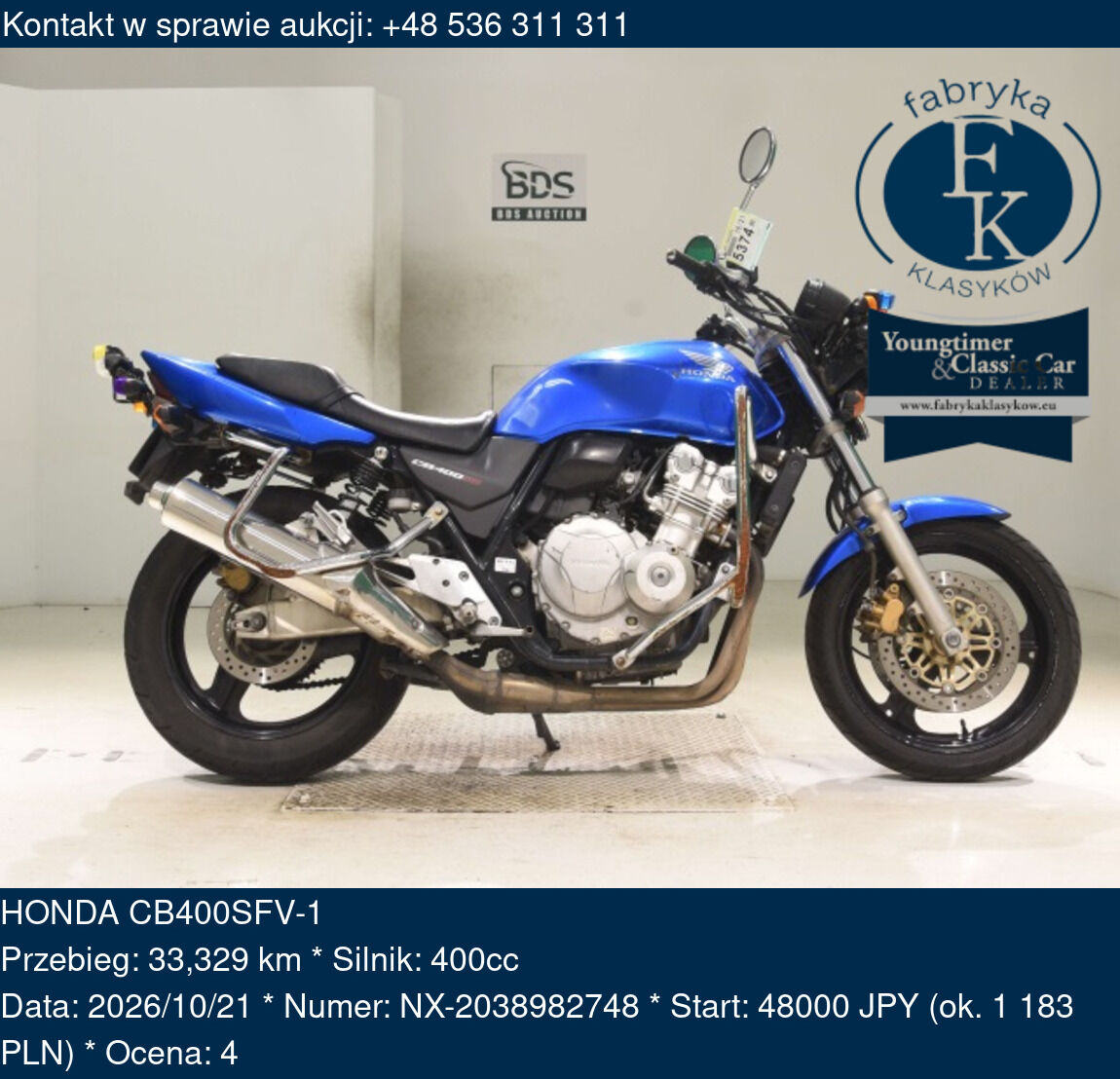 HONDA CB400SFV-1  - zdjęcie 2