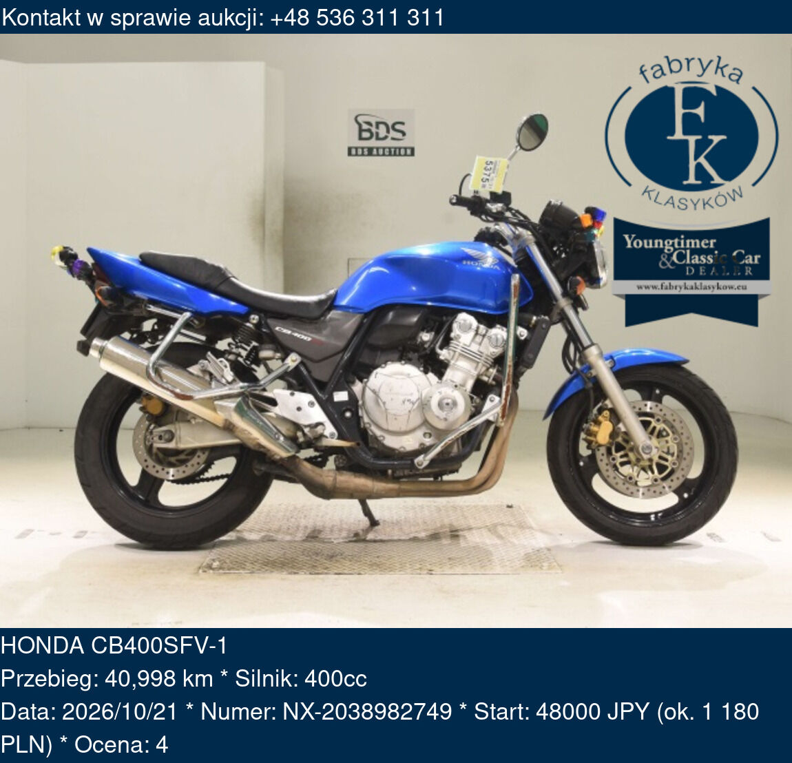 HONDA CB400SFV-1  - zdjęcie 2