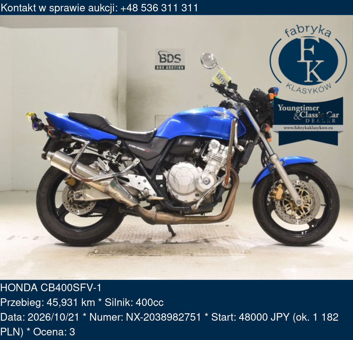 HONDA CB400SFV-1  - zdjęcie 2