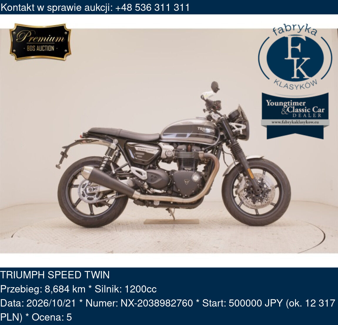 TRIUMPH SPEED TWIN  - zdjęcie 2