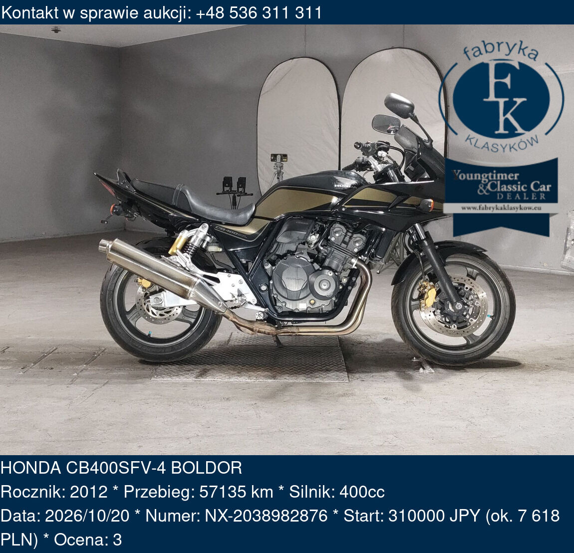 HONDA CB400SFV-4 BOLDOR 2012 - zdjęcie 2