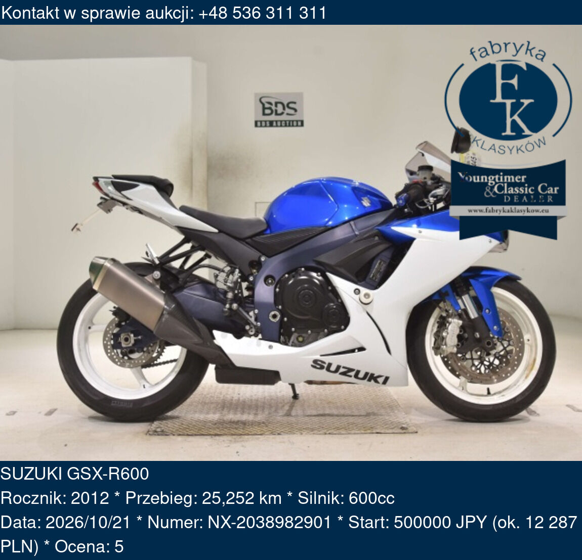 SUZUKI GSX-R600 2012 - zdjęcie 2