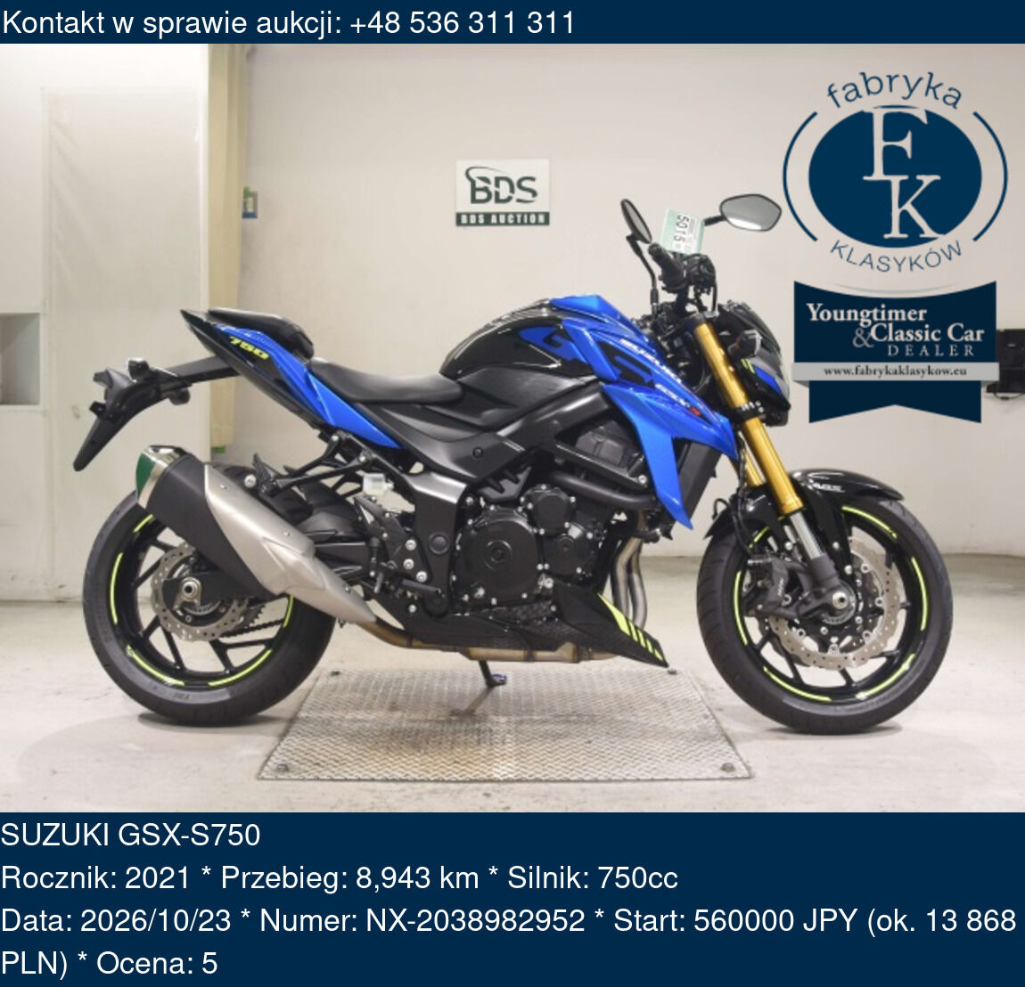 SUZUKI GSX-S750 2021 - zdjęcie 2