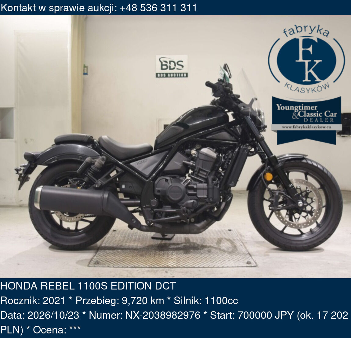 HONDA REBEL 1100S EDITION DCT 2021 - zdjęcie 2