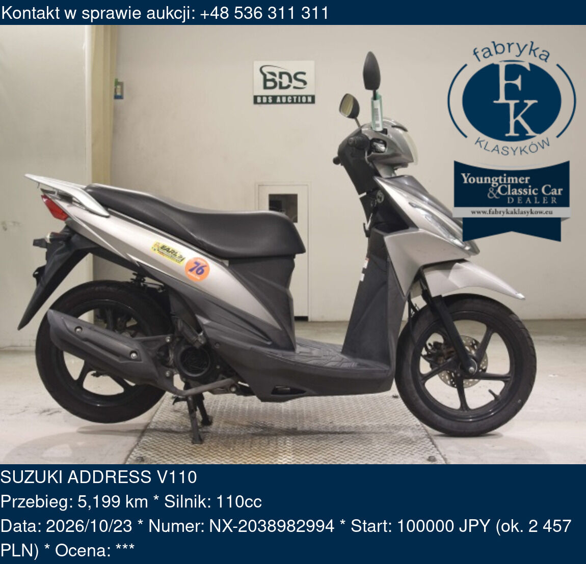 SUZUKI ADDRESS V110  - zdjęcie 2