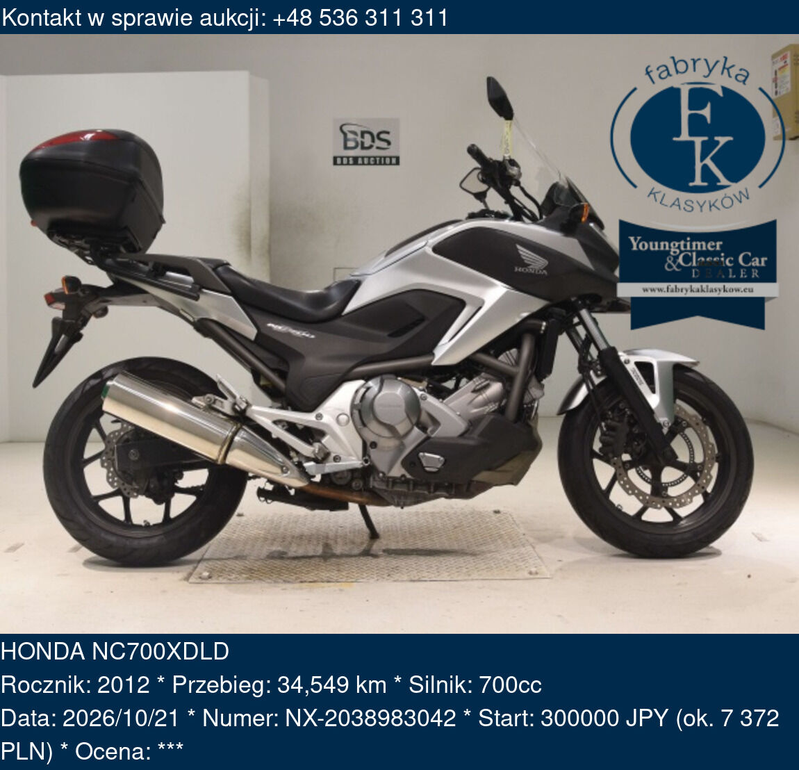 HONDA NC700XDLD 2012 - zdjęcie 2