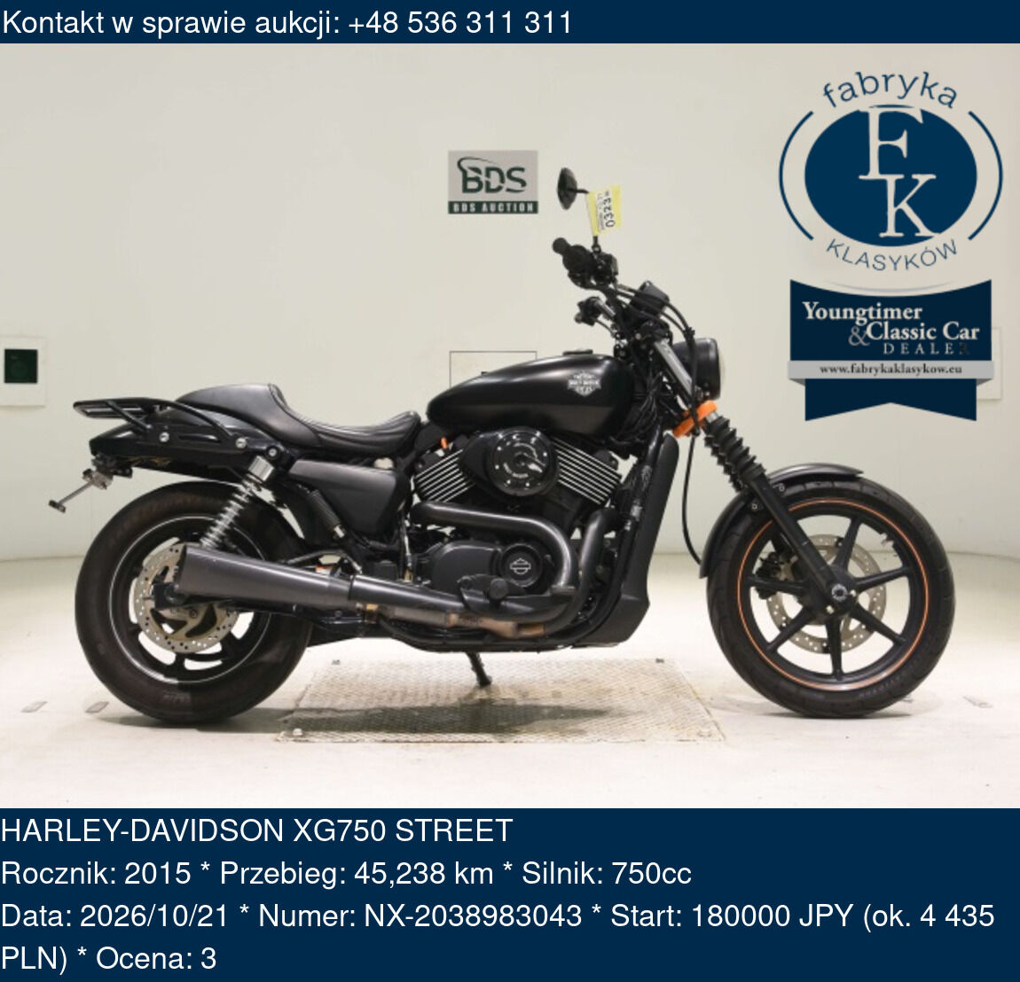 HARLEY-DAVIDSON XG750 STREET 2015 - zdjęcie 2