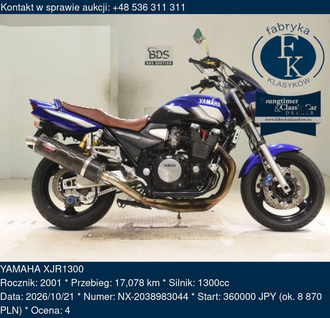 YAMAHA XJR1300 2001 - zdjęcie 2