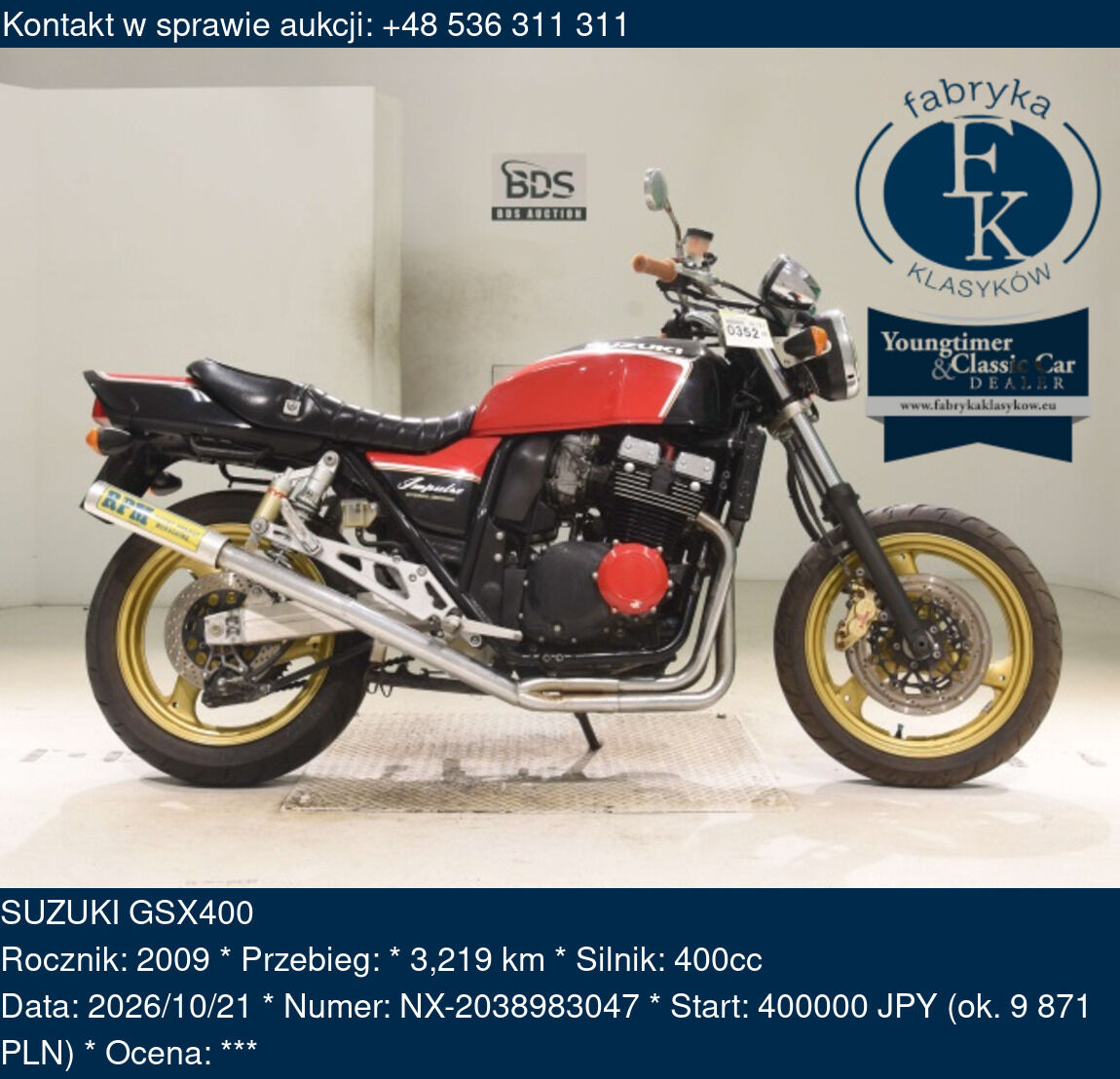 SUZUKI GSX400 2009 - zdjęcie 2