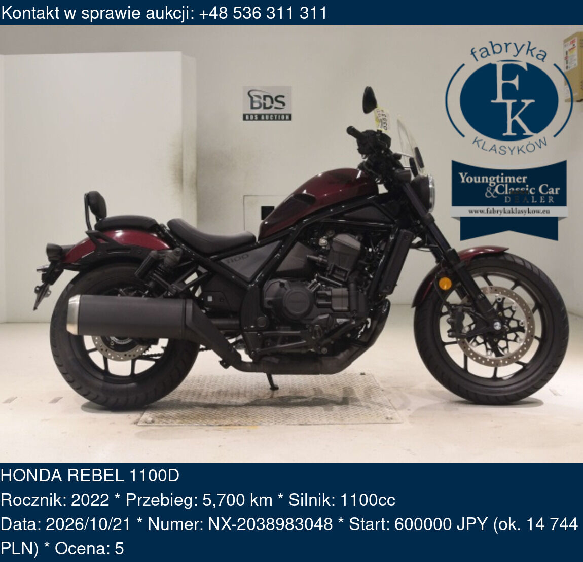 HONDA REBEL 1100D 2022 - zdjęcie 2