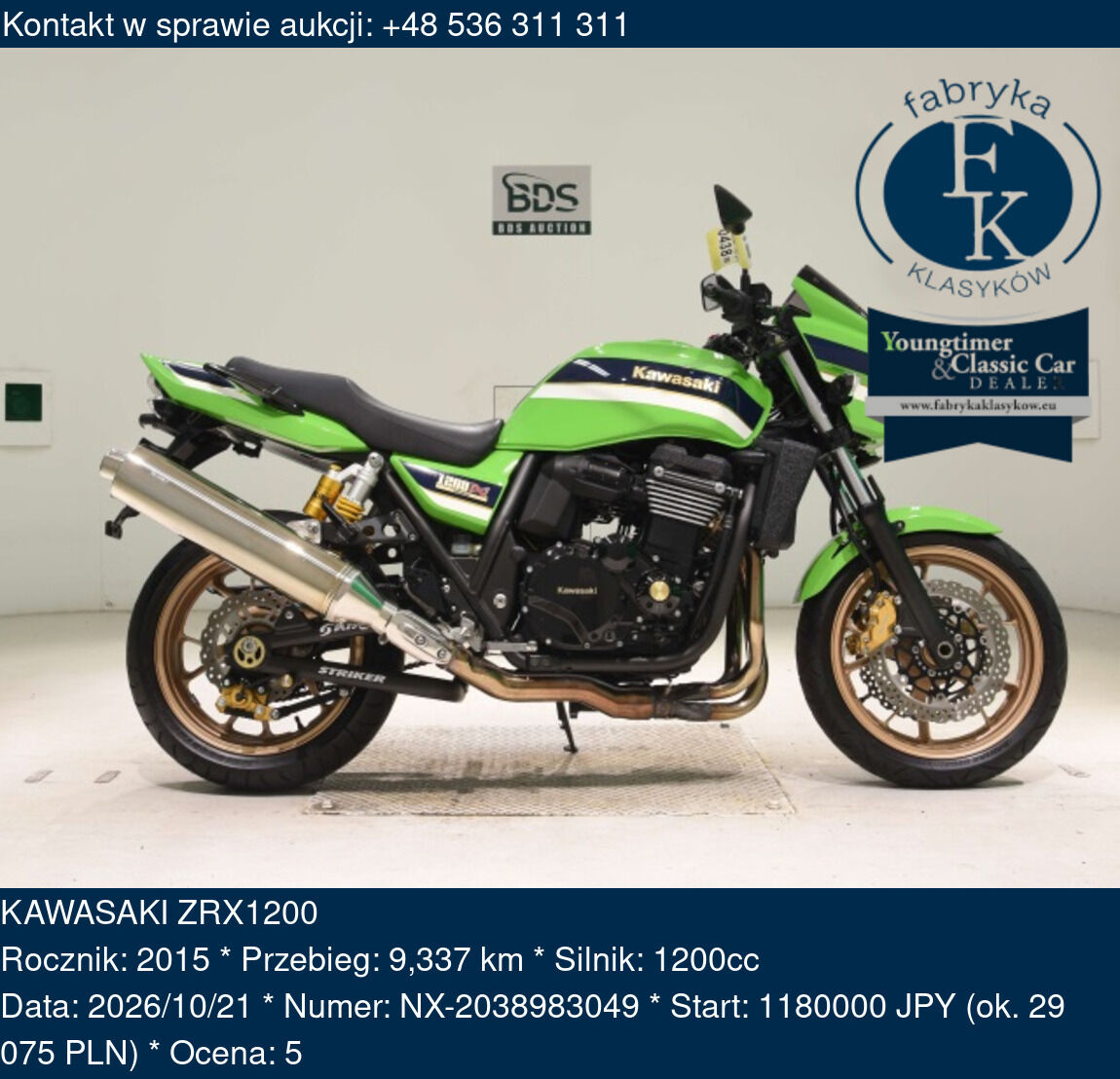 KAWASAKI ZRX1200 2015 - zdjęcie 2