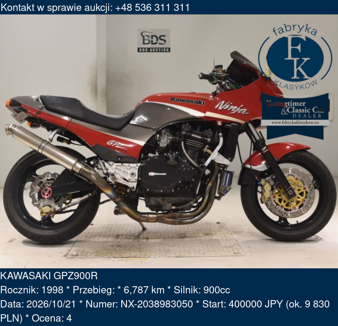 KAWASAKI GPZ900R 1998 - zdjęcie 2