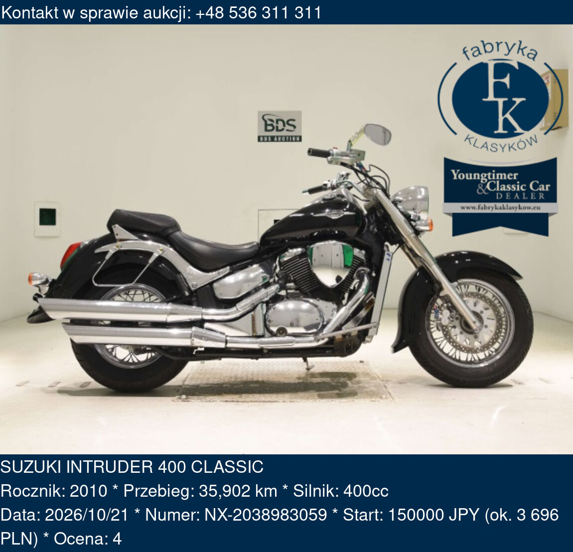 SUZUKI INTRUDER 400 CLASSIC 2010 - zdjęcie 2