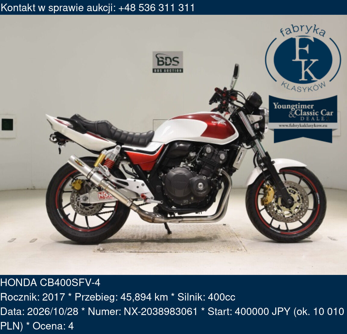 HONDA CB400SFV-4 2017 - zdjęcie 2