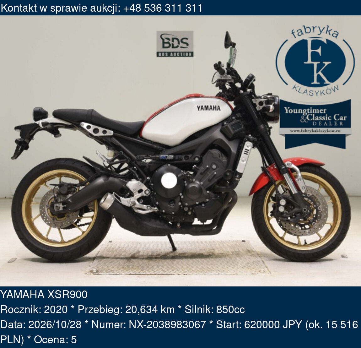 YAMAHA XSR900 2020 - zdjęcie 2