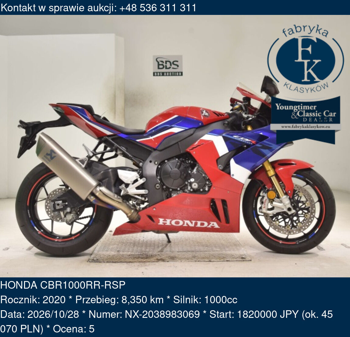 HONDA CBR1000RR-RSP 2020 - zdjęcie 2