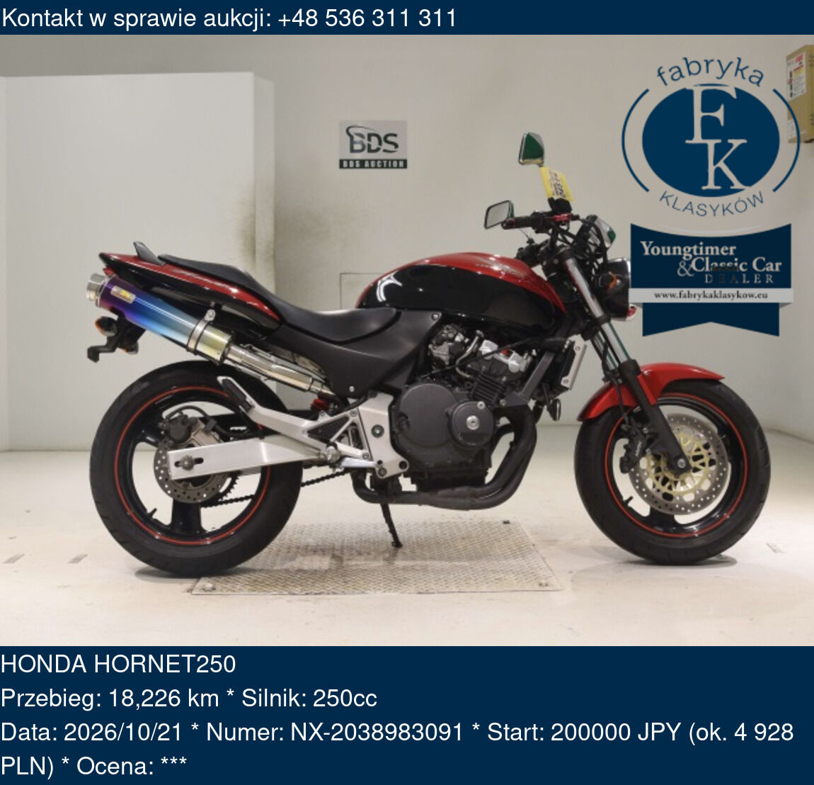 HONDA HORNET250  - zdjęcie 2